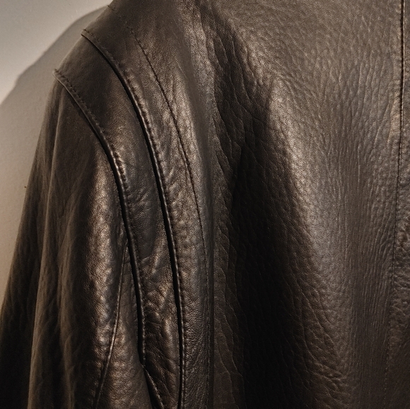 NWT! $500 DOCKERS NEW ZEALAND LAMB LEATHER JACKET MENS LARGE - Picture 6 of 9